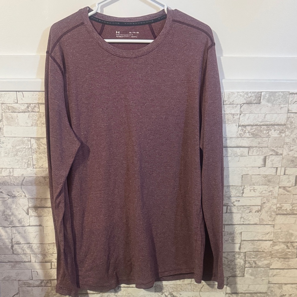 5 for $30 Under Armour Men's Burgundy Long Sleeve Tee